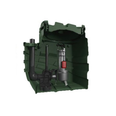 Pozo de bombeo de agua con depósito 200 litros y bomba Fekabox 200 1,6 CV Rikutec